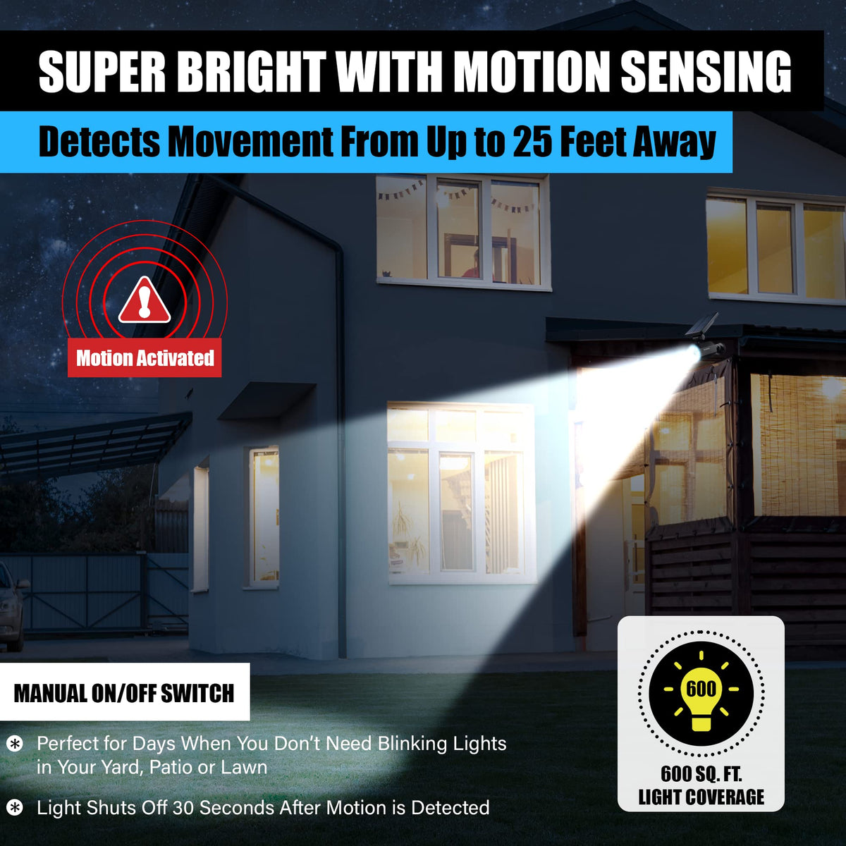 Bell+Howell Bionic Spotlight Solar Motion Lights, 2-Pack