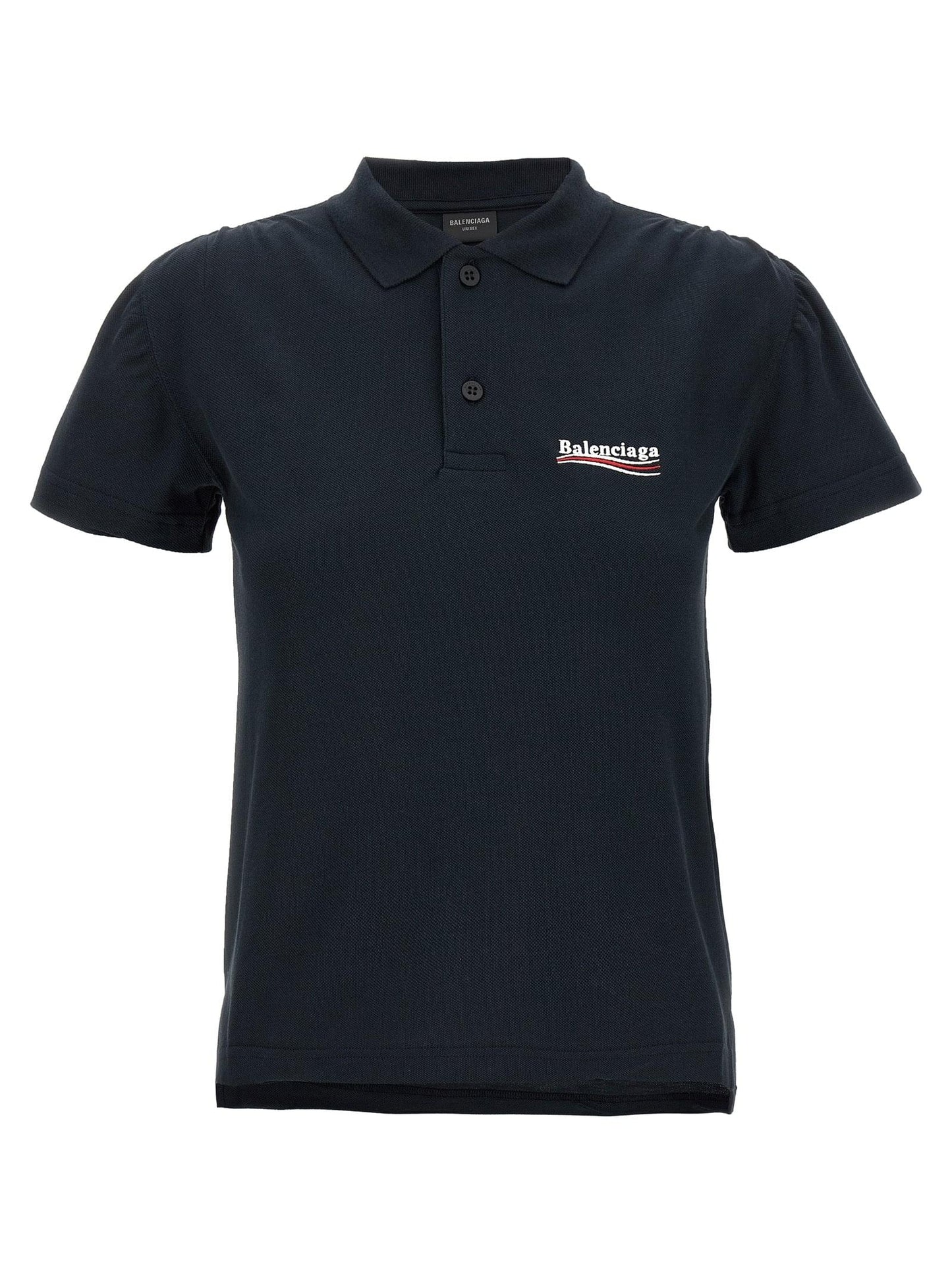 Balenciaga Women Logo Embroidery Polo Shirt