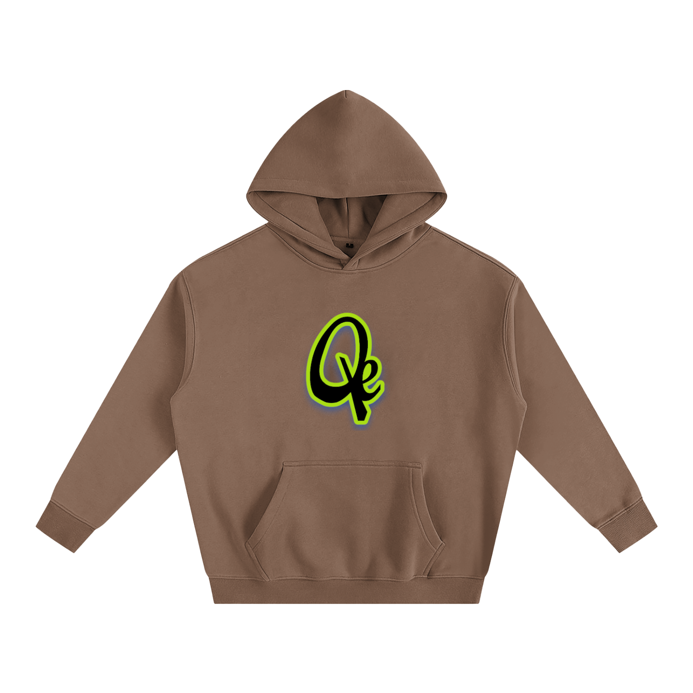QE Neon Oversize Fleeced Hoodie