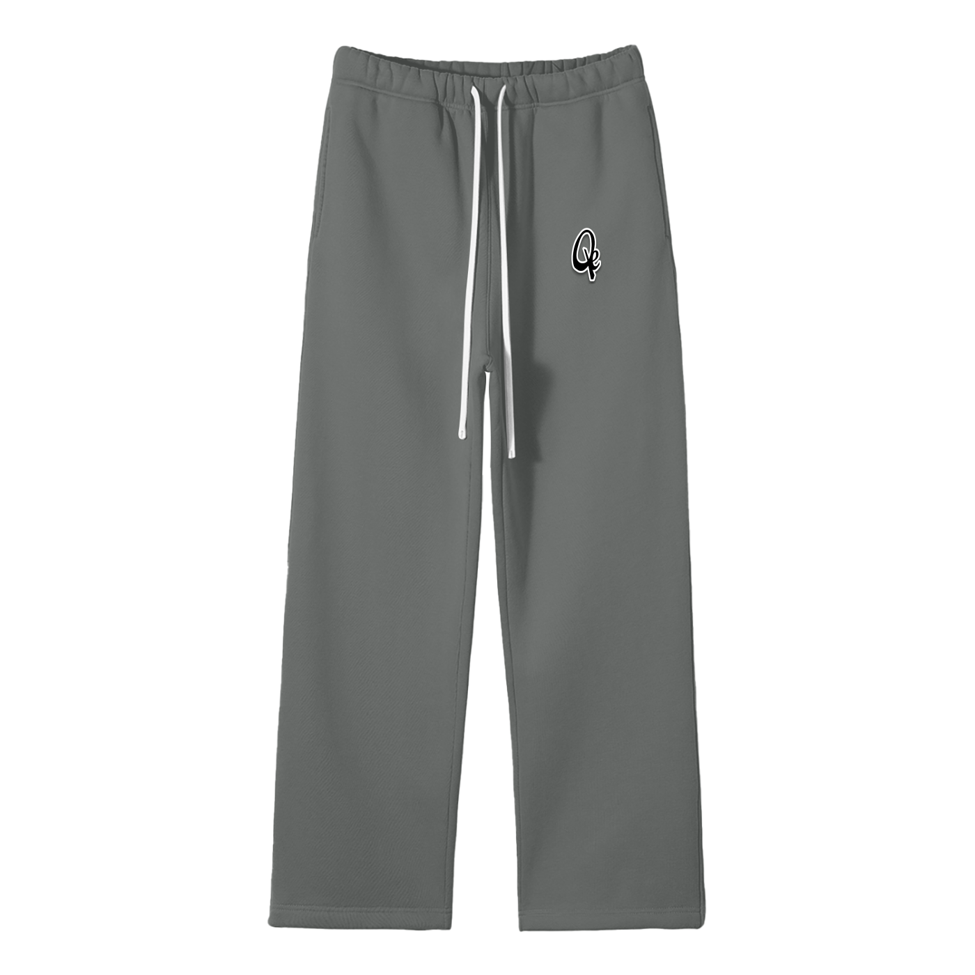 QE Unisex Solid Color Fleece Straight Leg Pants