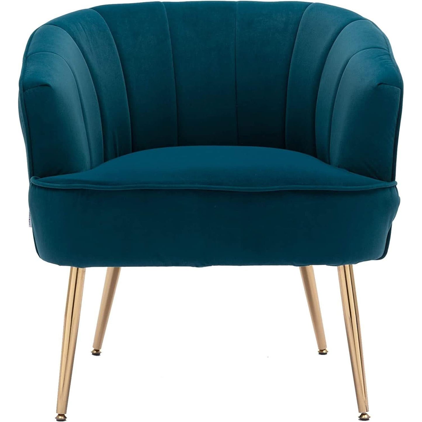 Teal Velvet Accent Chair With Golden Legs Ultra Plush