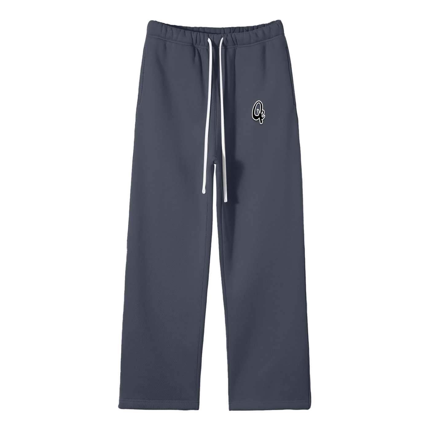 QE Unisex Solid Color Fleece Straight Leg Pants