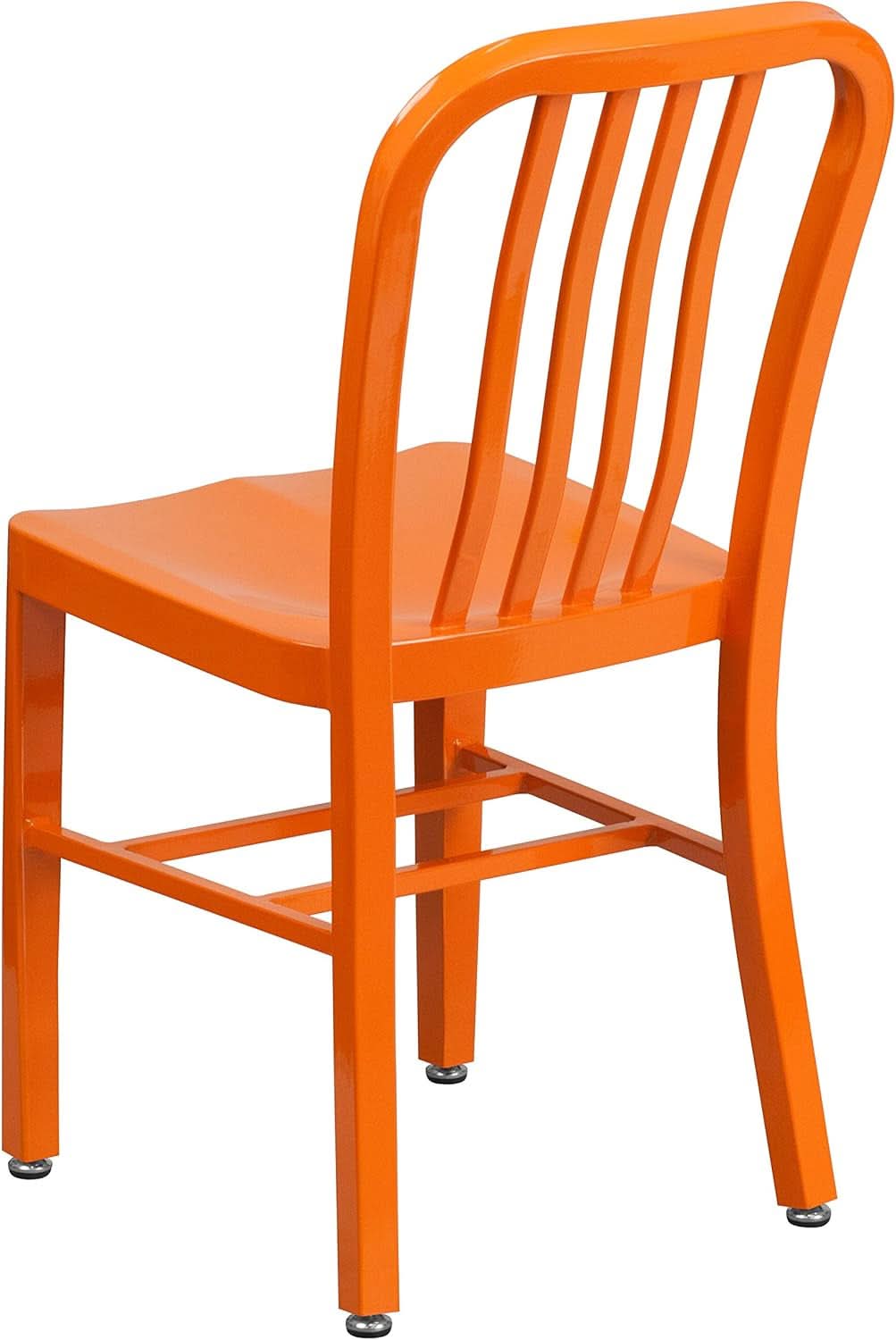 Orange Metal Indoor Outdoor Chair 2 Pack Commercial Grade