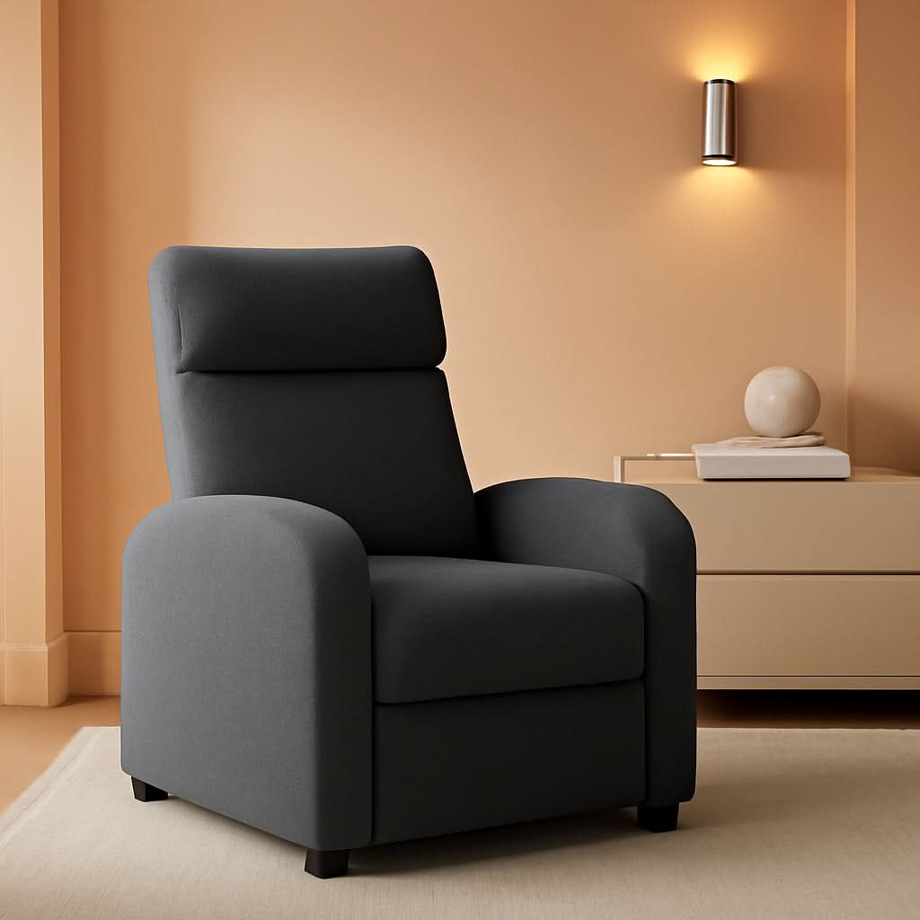 Modern Recliner Sofa With Thick Cushions For Living Room