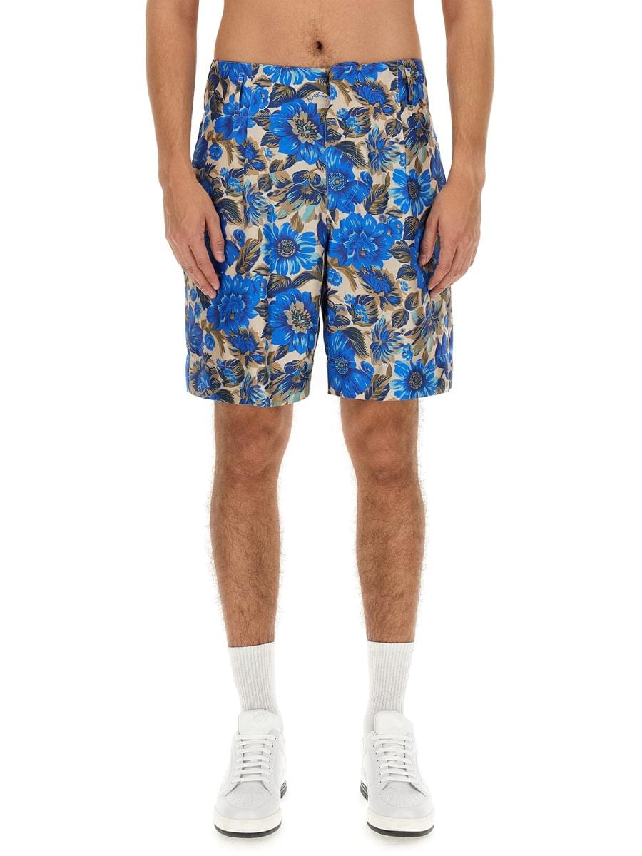 Moschino Men Short All Over Blue Flower