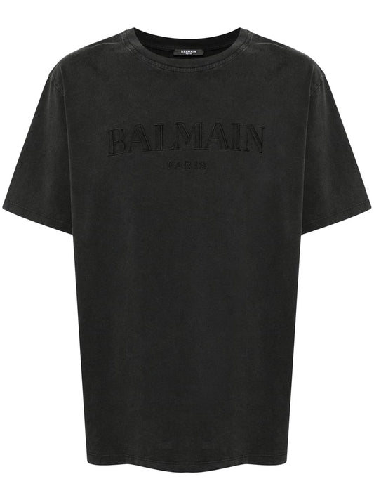 Balmain Men T-Shirt With Vintage Balmain Embroidery
