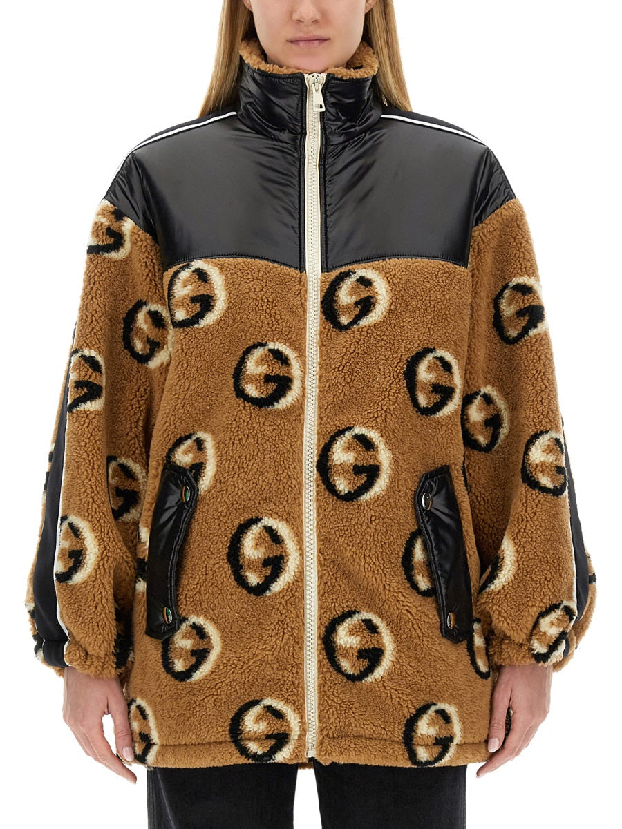 Gucci Women Jacquard Zipper Jacket