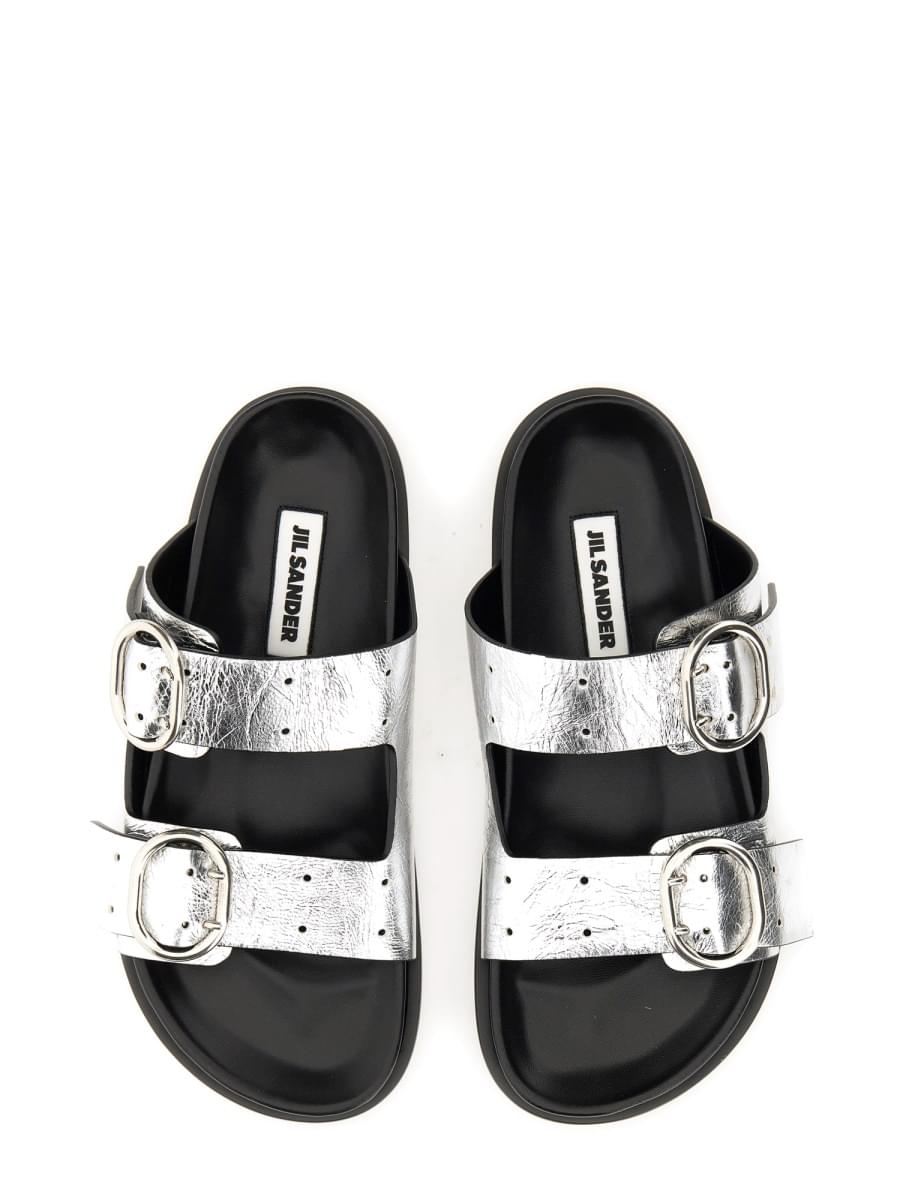 Jil Sander Women Leather Sandal With Buckle