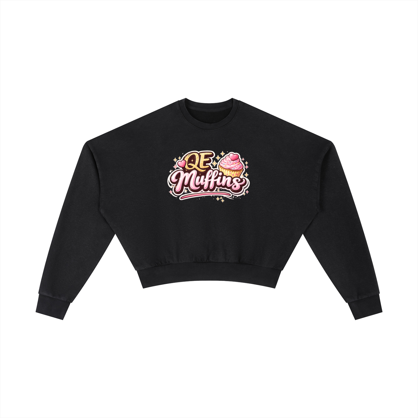QE Muffins Vintage Washed Cropped Sweatshirt
