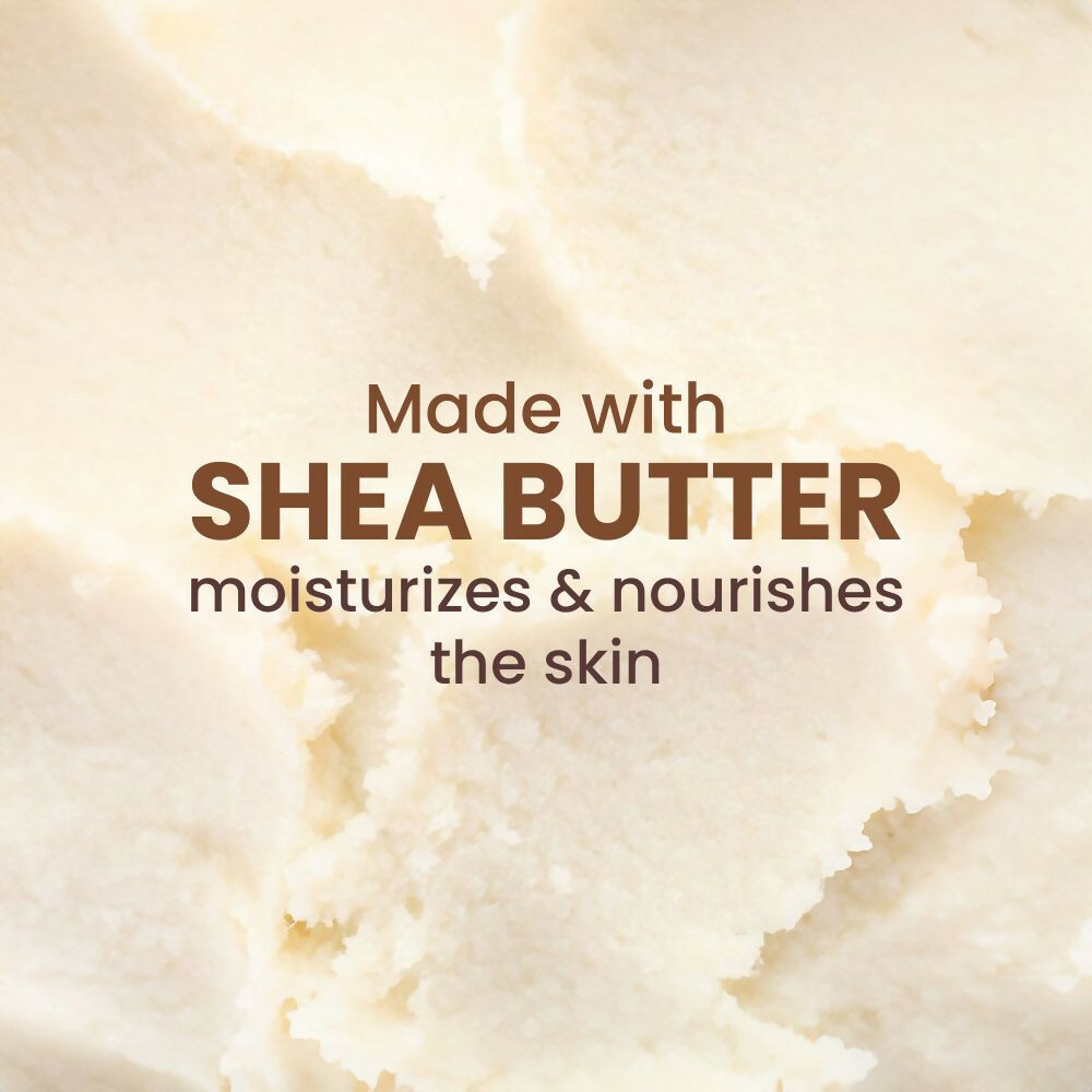 Wild Oak Moroccan Rose Shea Butter Sugar Scrub with Vegan Collagen & Peptides For Tan Removal & Smooth Skin
