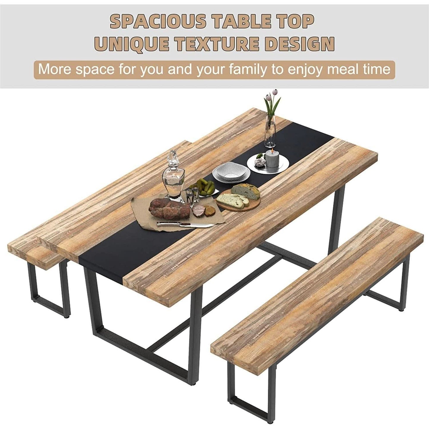 Six To Eight Seats Farmhouse Modern Kitchen Dining Table