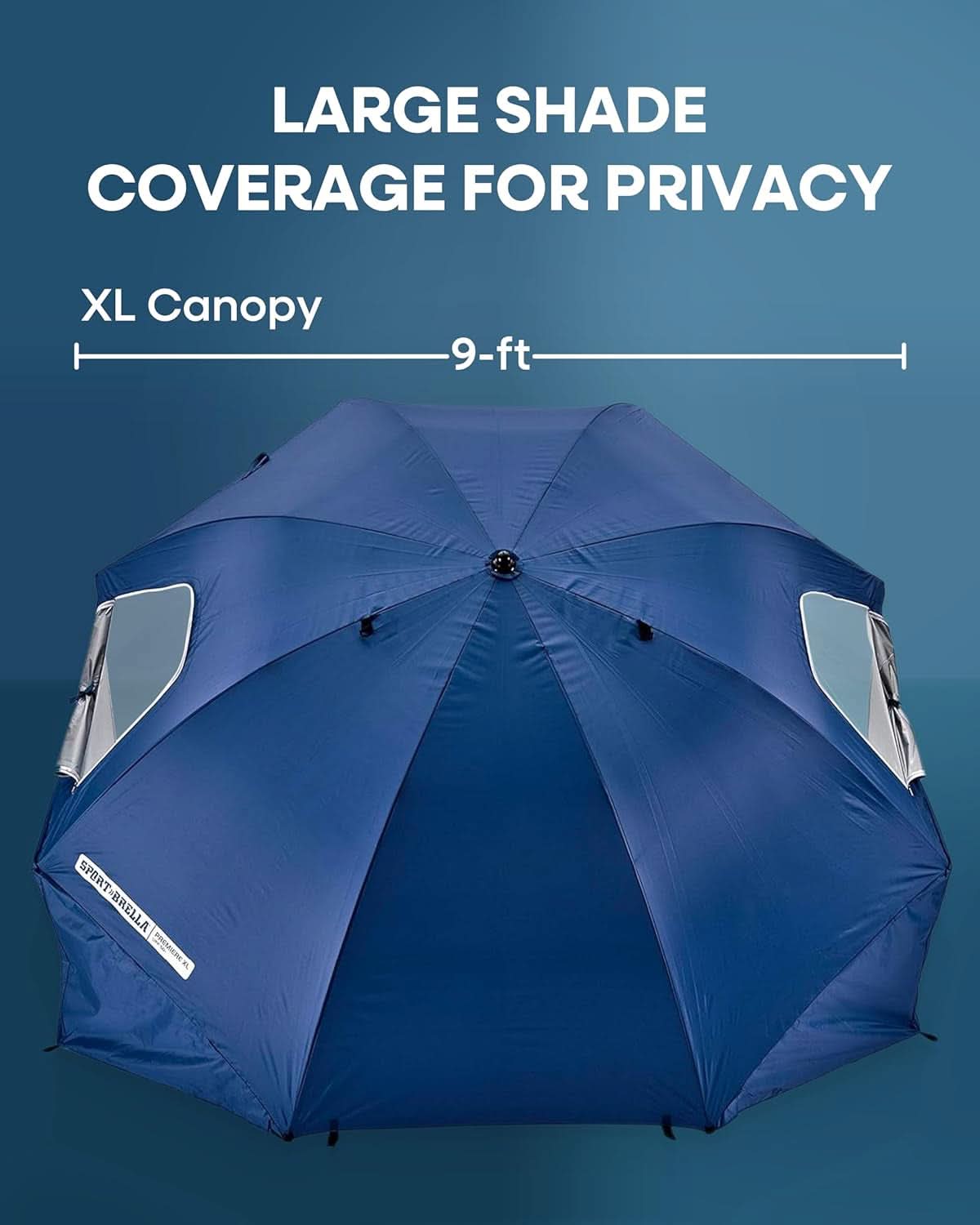9ft Heavy Duty Outdoor Umbrella With UPF 50 Privacy Panels