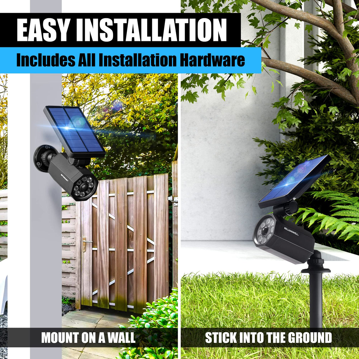 Bell+Howell Bionic Spotlight Solar Motion Lights, 2-Pack