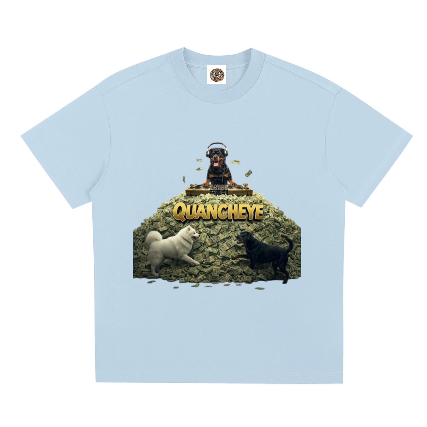QE Quancheye DJ Dog Quick-Dry Cooling T-Shirt