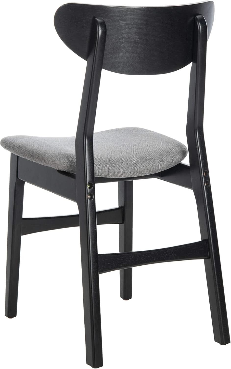 Home Lucca Retro Black And Grey Cushion Dining Chair Set 2