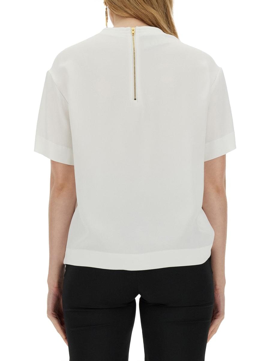 Moschino Women Enver Satin Blouse Still Life With Heart