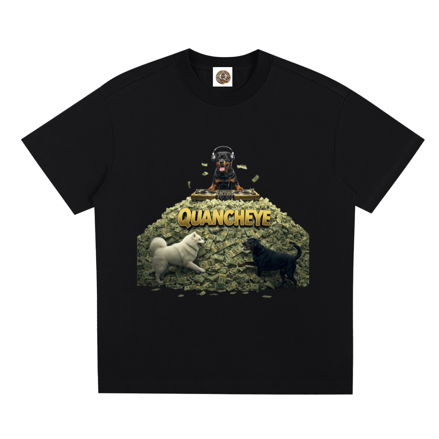 QE Quancheye DJ Dog Quick-Dry Cooling T-Shirt
