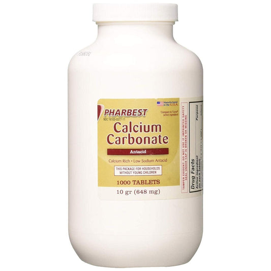 Pharbest Calcium Carbonate Antacid & Supplement Tablets