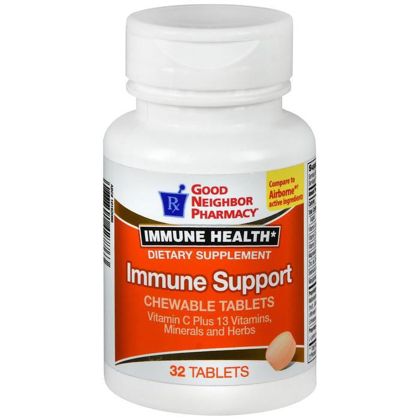 GNP Immune Support 32 Citrus Chewable Tablets