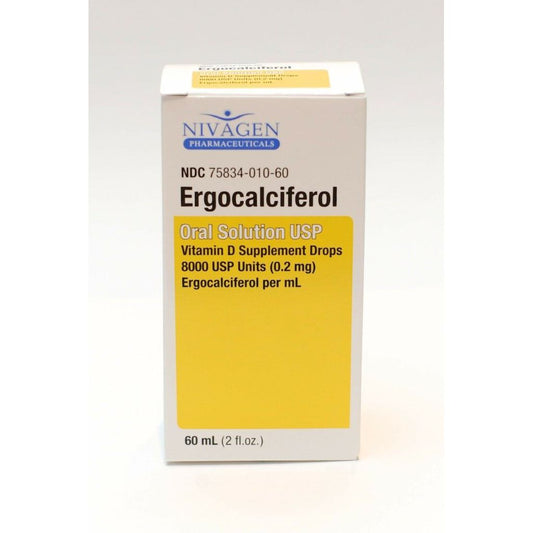 Nivagen Ergocalciferol Vitamin D Supplement Drops -2 Oz
