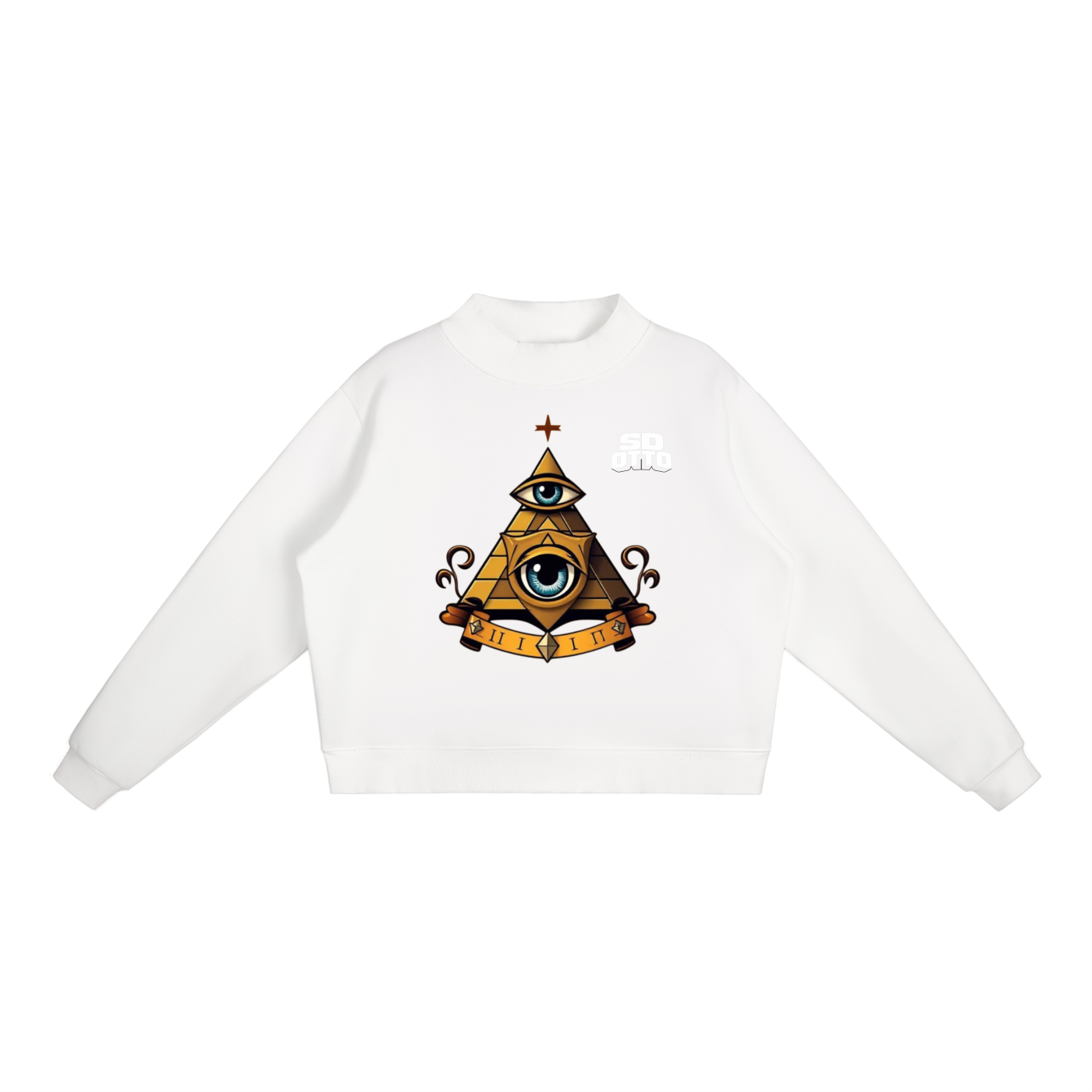 SD Otto Essential Fleece Mock-Neck Crew Sweatshirt