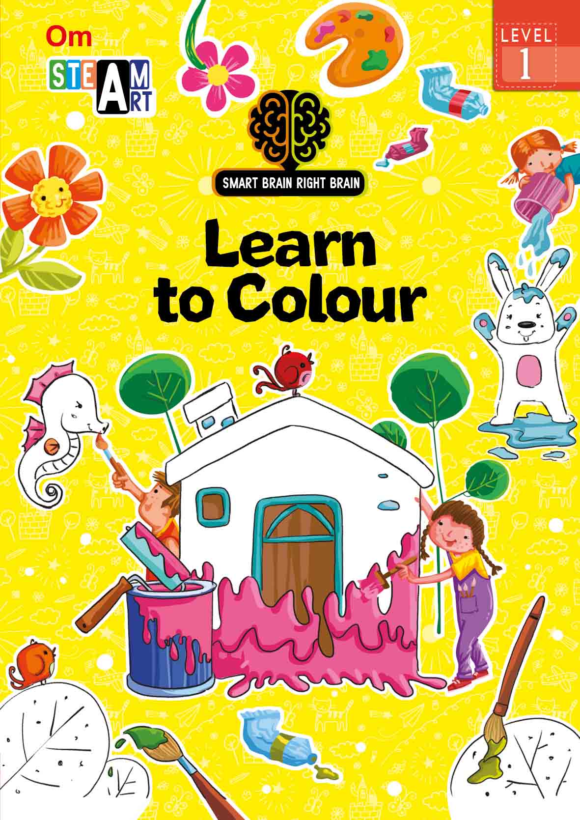 Smart Brain Right Brain Art Level 1 : Learn to Colour - Om Books