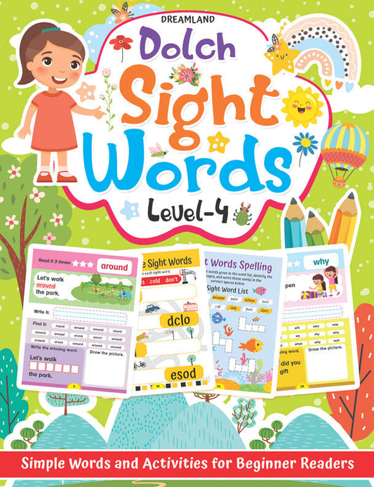 Dreamland Dolch Sight Words Level 4- Simple Words and Activities for Beginner Readers