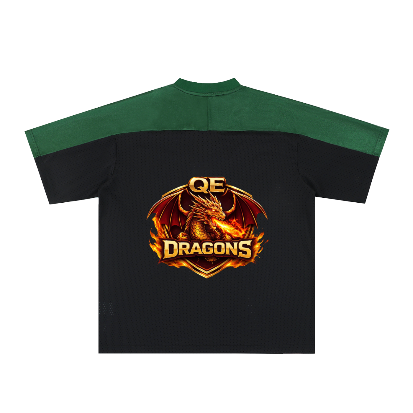 QE Dragons Oversized Mesh V-Neck Soccer Jersey