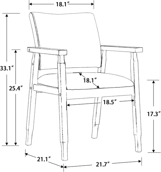 Mid Century Modern Walnut Dining Chairs With Beige Fabric