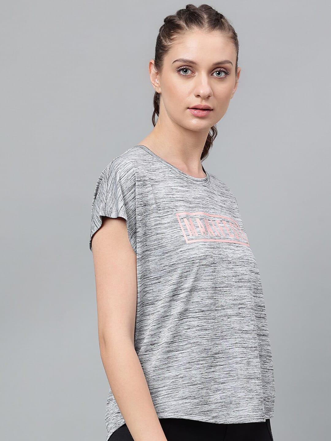 MKH Typography Printed Extended Sleeves Dri-FIT Relaxed Fit Sports T-shirt