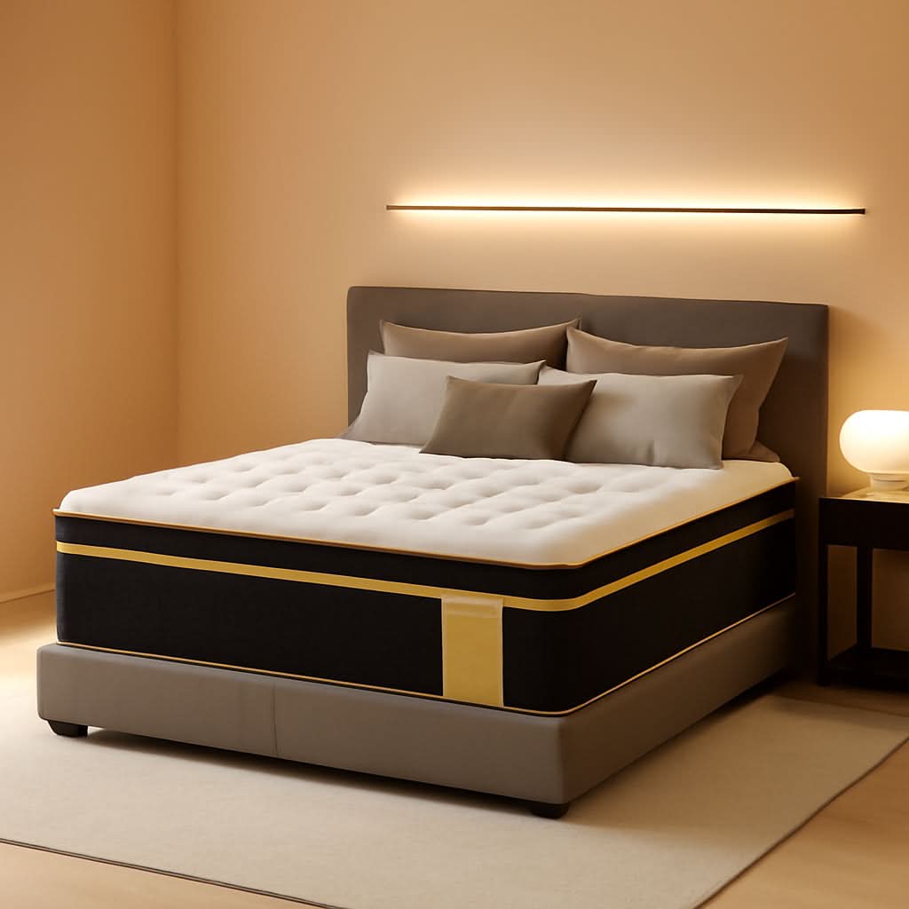 Queen Gel Memory Foam Hybrid Mattress Fourteen Inch Edge Support