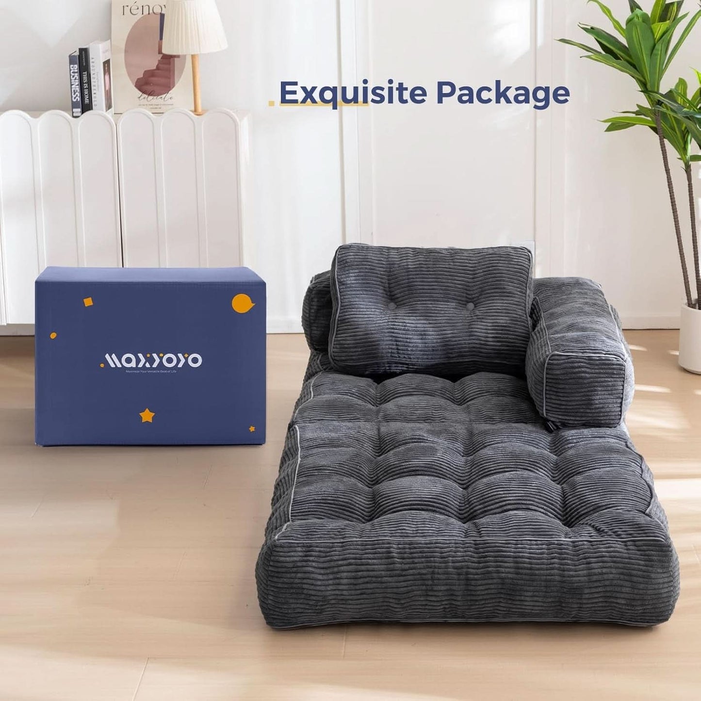 L Shaped Folding Sofa Bed Grey Convertible Sleeper Sofa