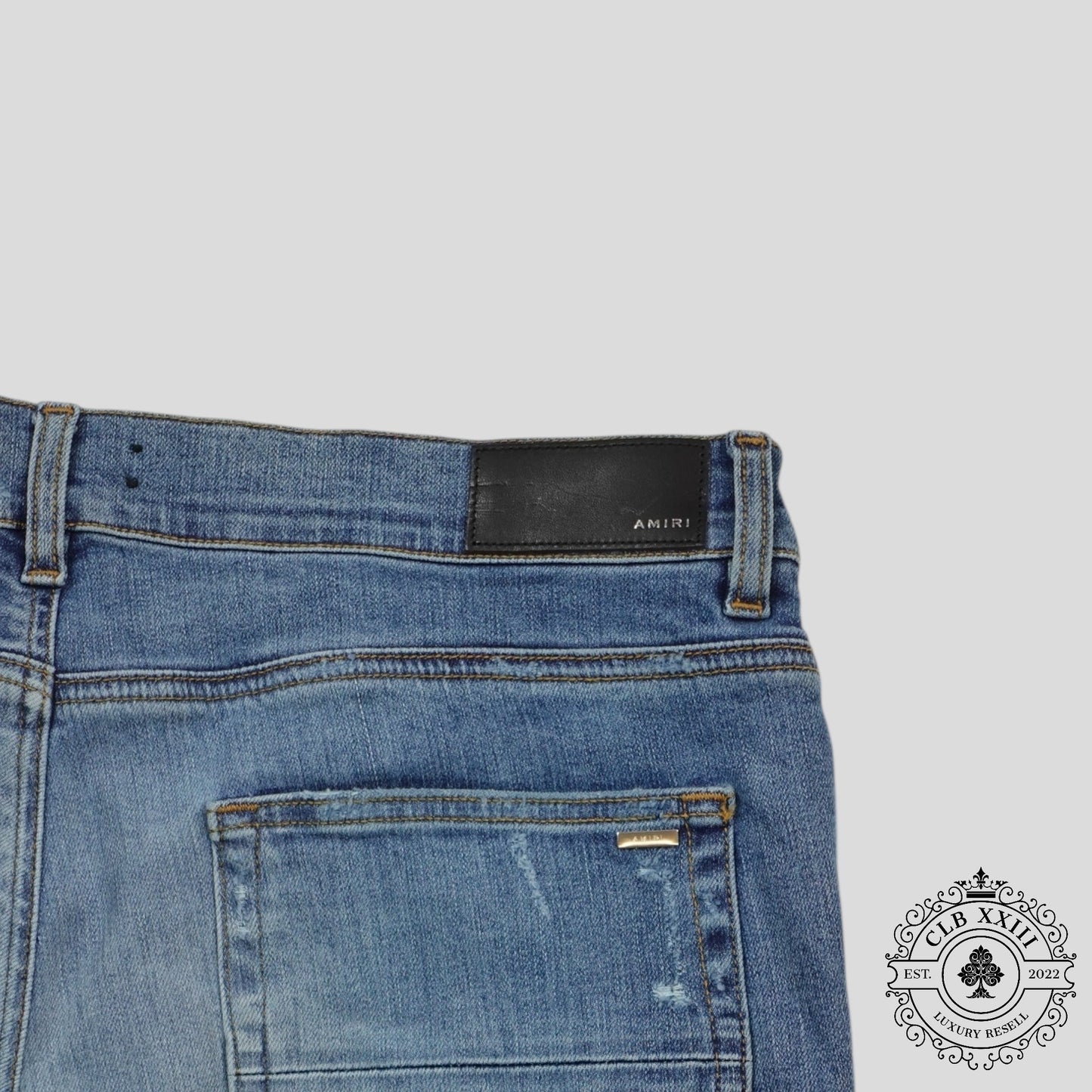Amiri Palm Tree Patch Jeans in Indigo