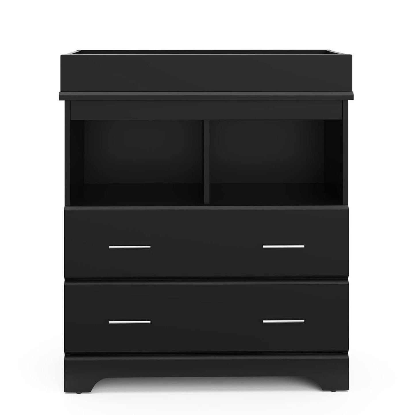 Brookside 2 Drawer Changing Table Dresser Black Topper