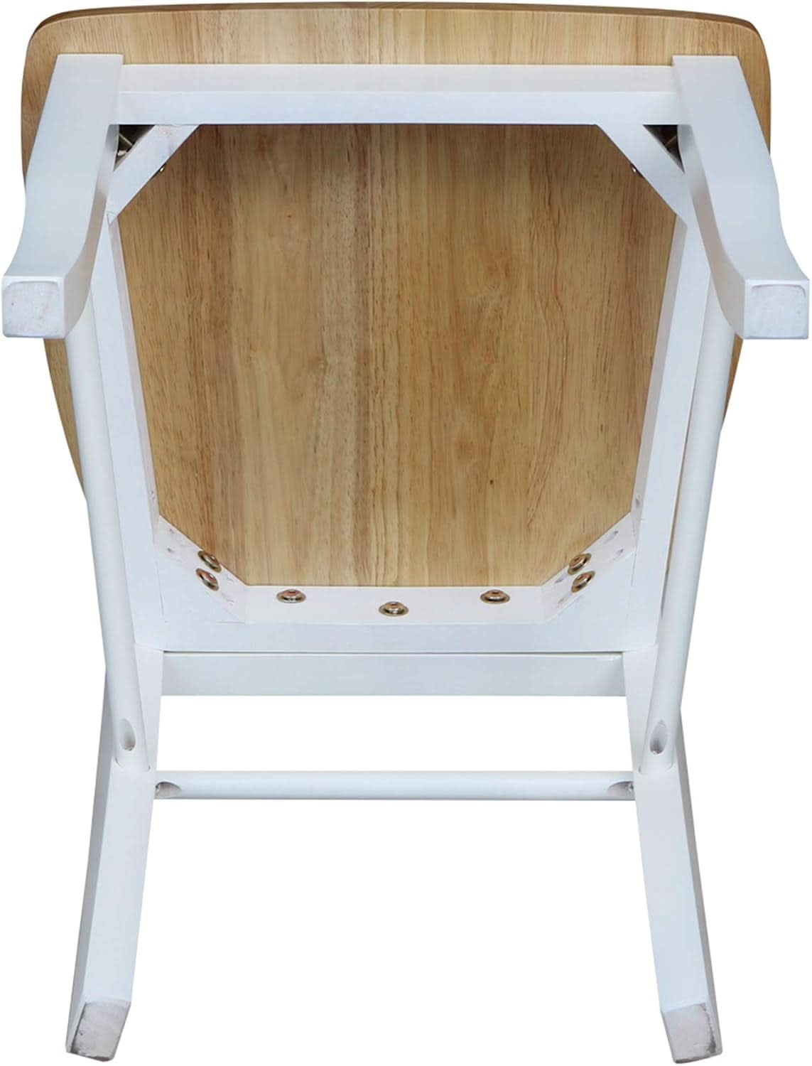 Madrid Ladderback Dining Chairs Parawood Construction White Natural