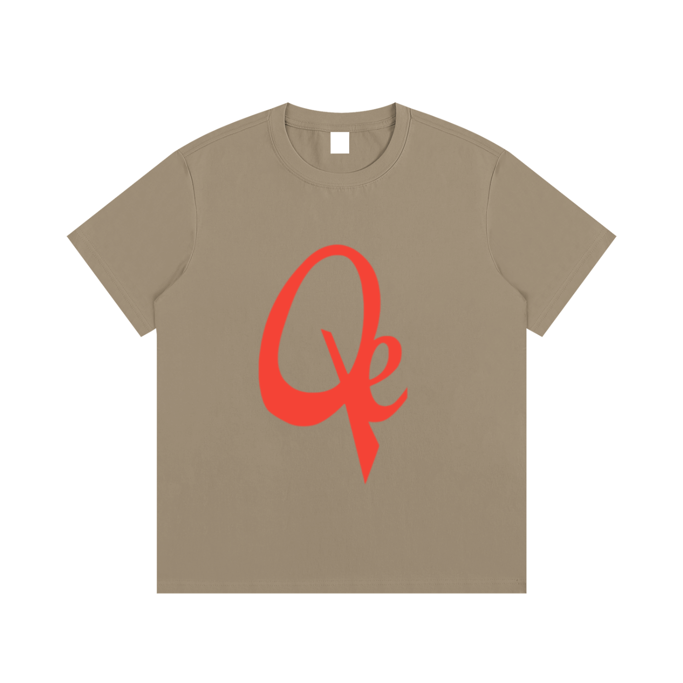 QE Orange Logo Essential Cotton T-Shirt