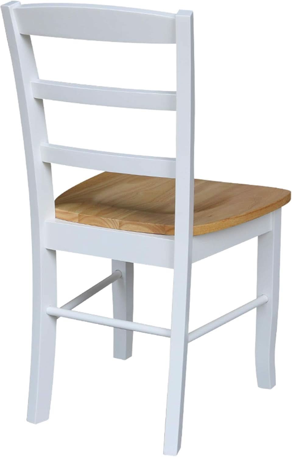 Madrid Ladderback Dining Chairs Parawood Construction White Natural