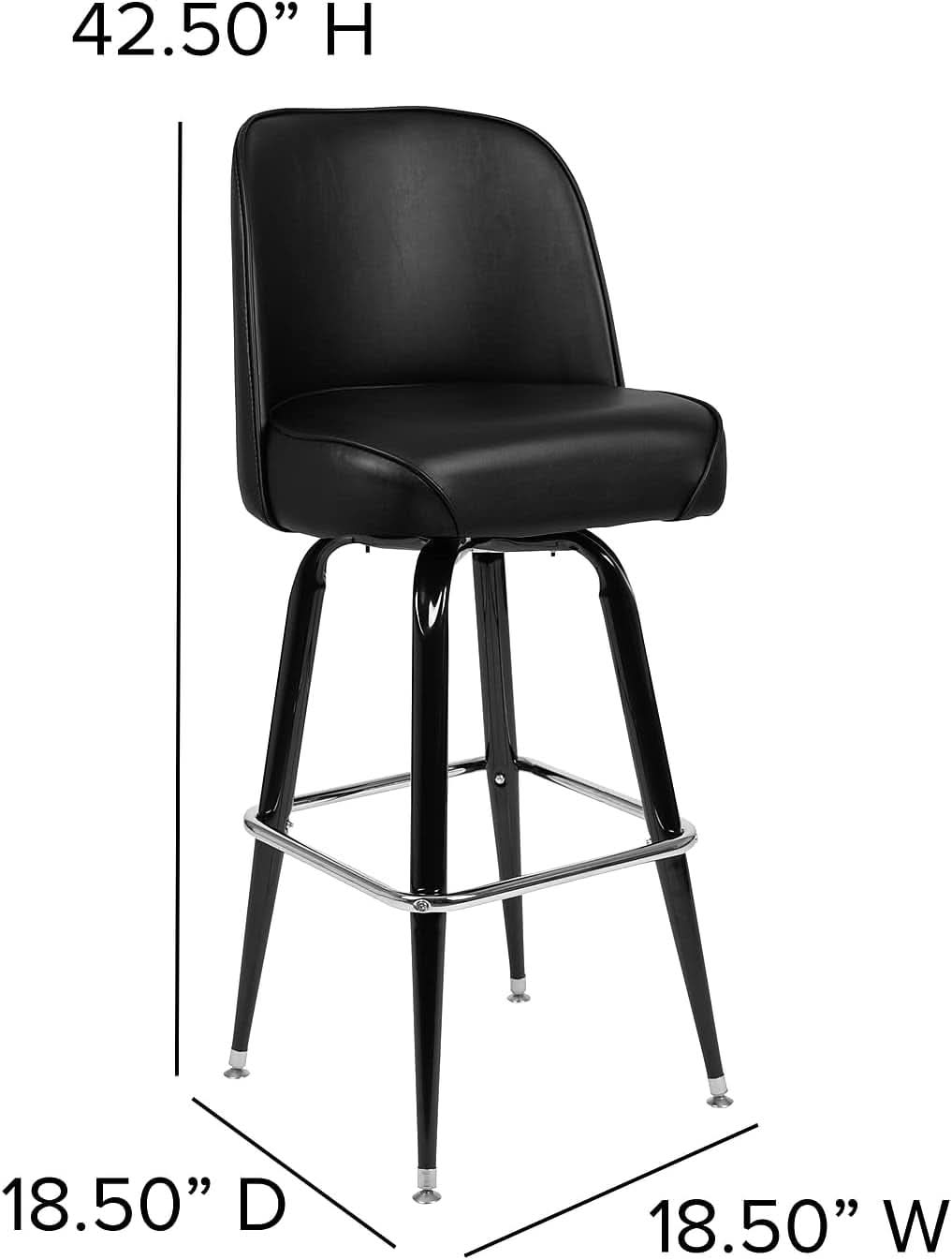 Swivel Bucket Seat Metal Barstools for Stylish Dining