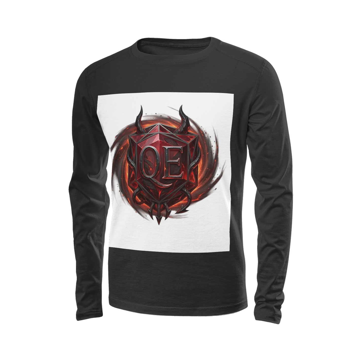 QE Diablo Men's 100% Highweight Cotton Long Sleeve Shirts