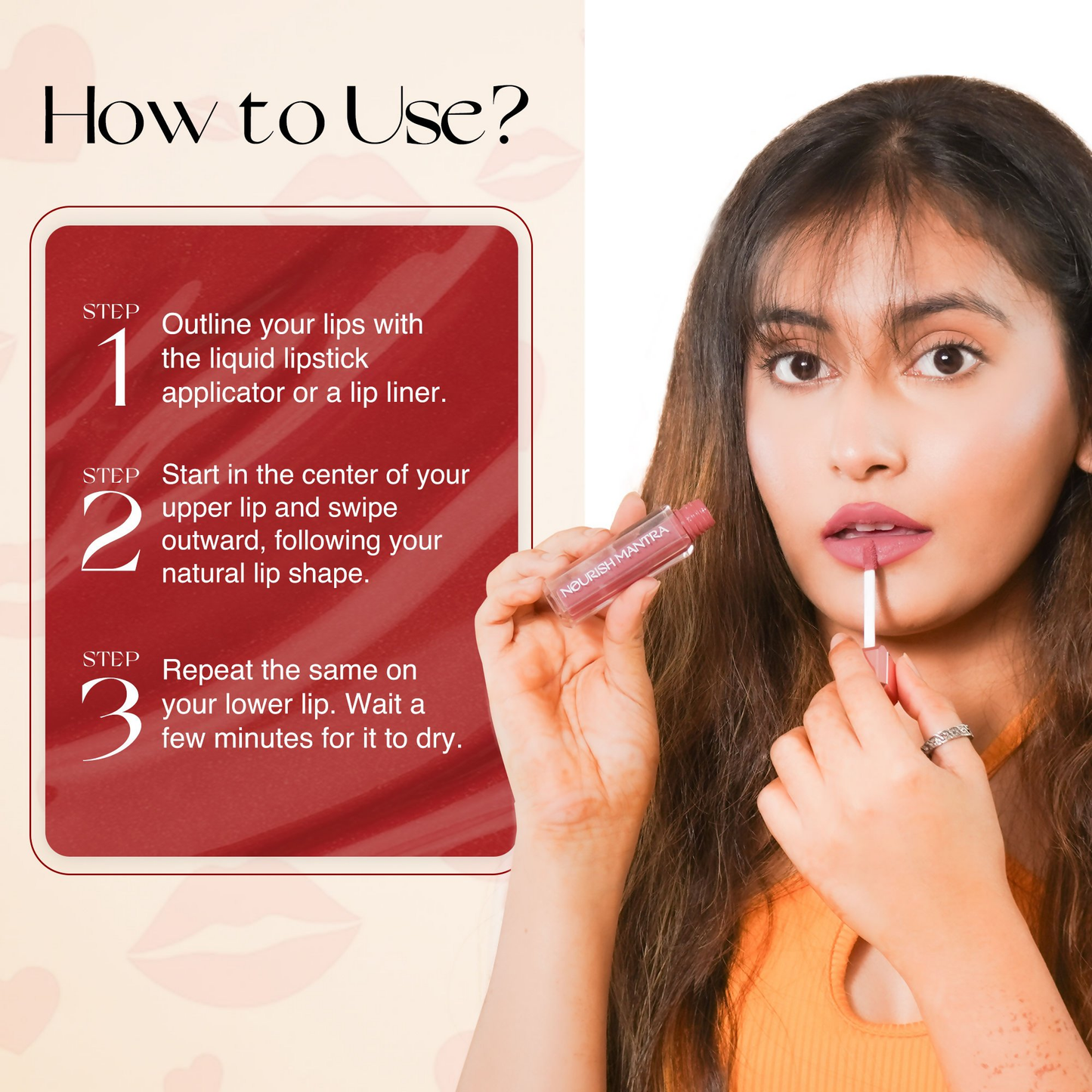 Nourish Mantra Liquid lipstick Creamy Matte with SPF / Water Proof, Smudge Proof Shade-Natkhat Berry
