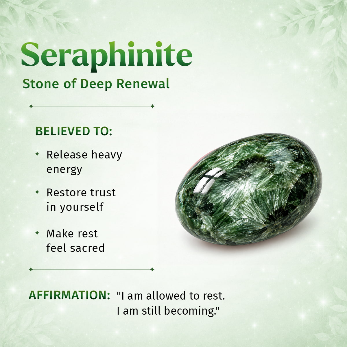 Angel Energy – Rare Seraphinite Bracelet of Transformation