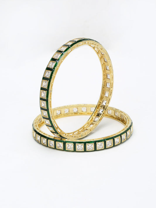 Meenakari Bangles Set Of 2 - Ruby Raang