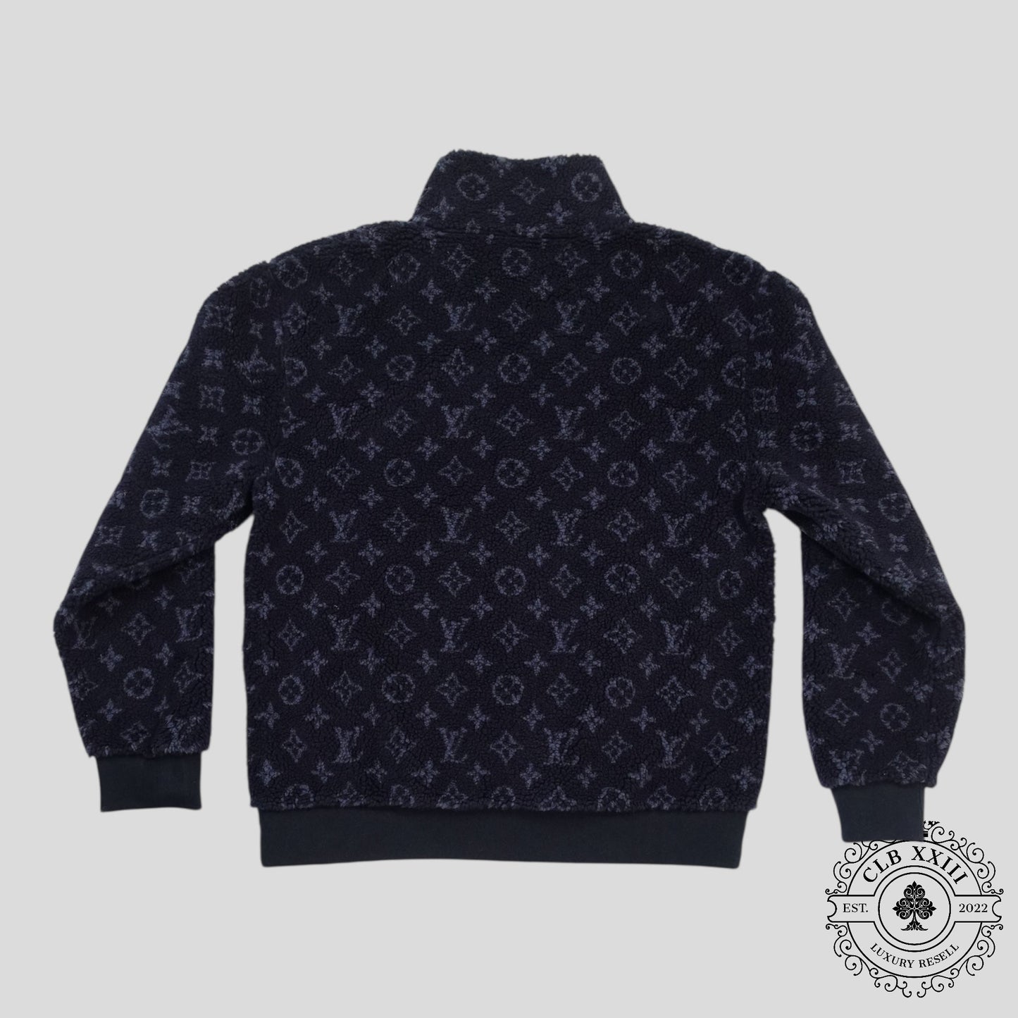 Louis Vuitton Monogram Fleece Jacket in Navy Blue