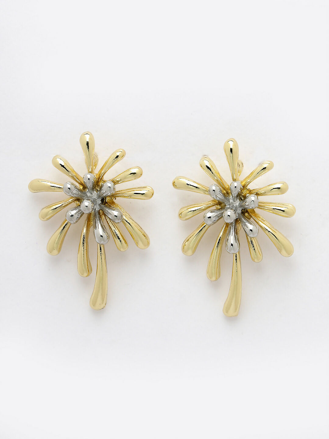 NVR Women Gold-Polished Drop Earrings