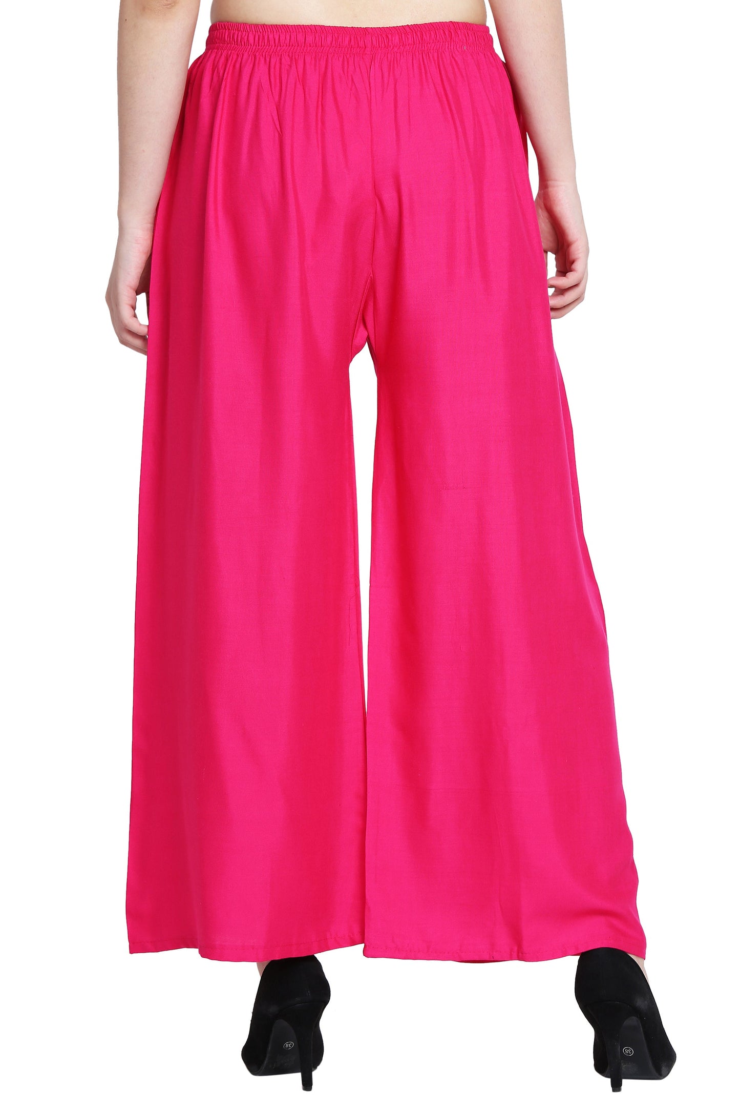PAVONINE Rani Color Rayon Fabric Half Flared Sharara For Women