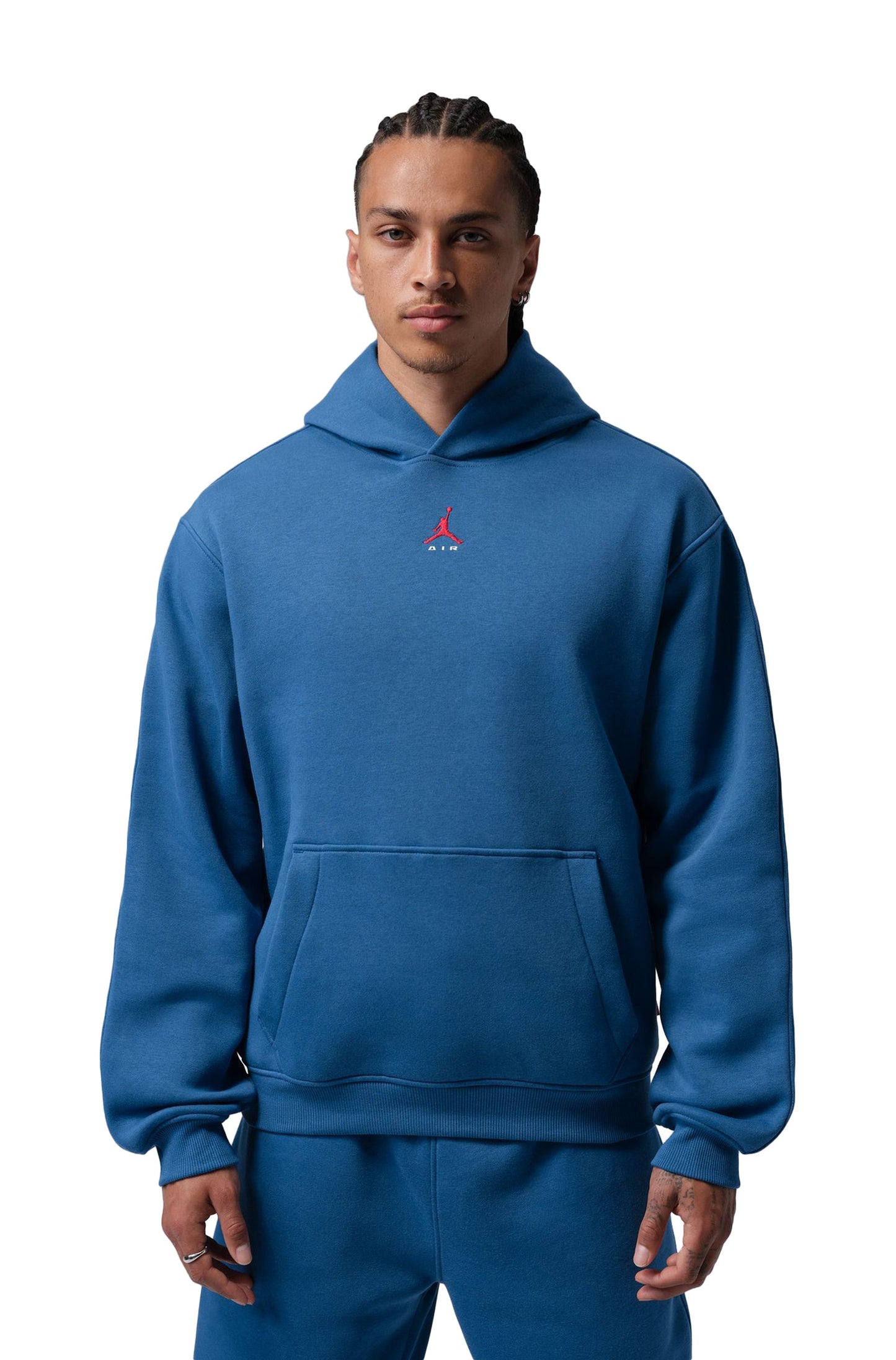 Air Jordan Mens Brooklyn Hoodie - Blue/Red