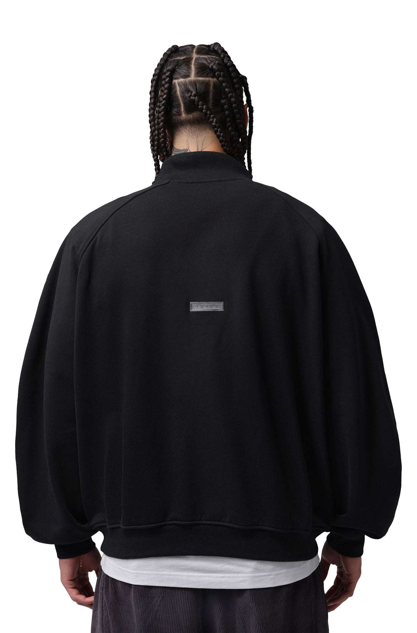 Air Jordan Mens 1/4 Zip Oversized Top - Black