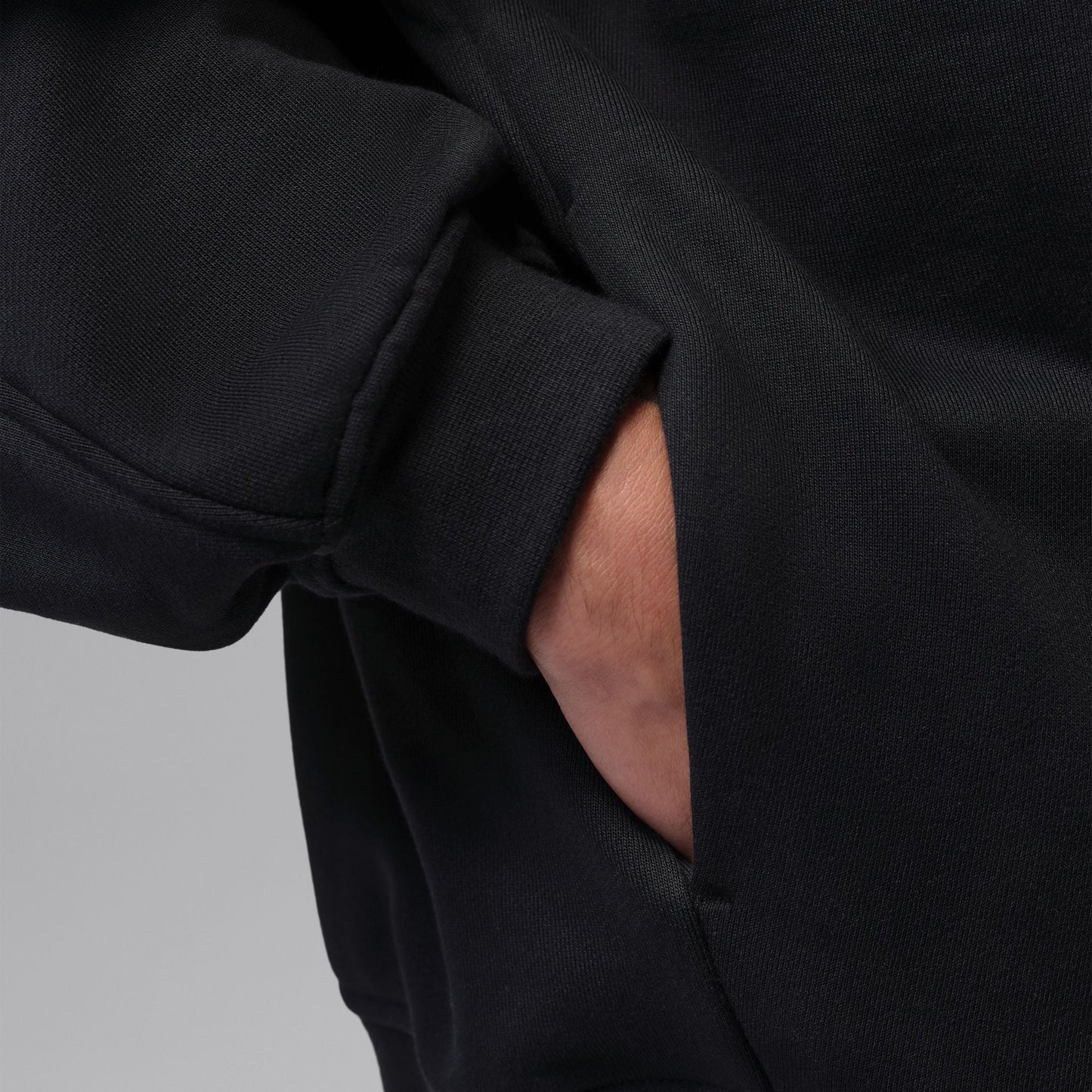Air Jordan Mens 1/4 Zip Oversized Top - Black