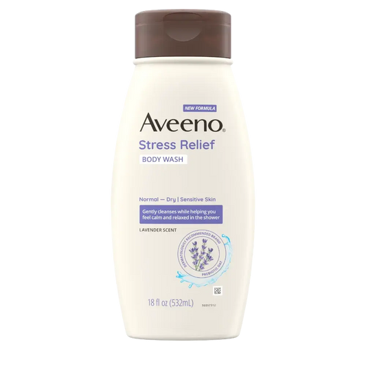 Aveeno Stress Relief Oat Body Wash Lavender Scent 18 oz