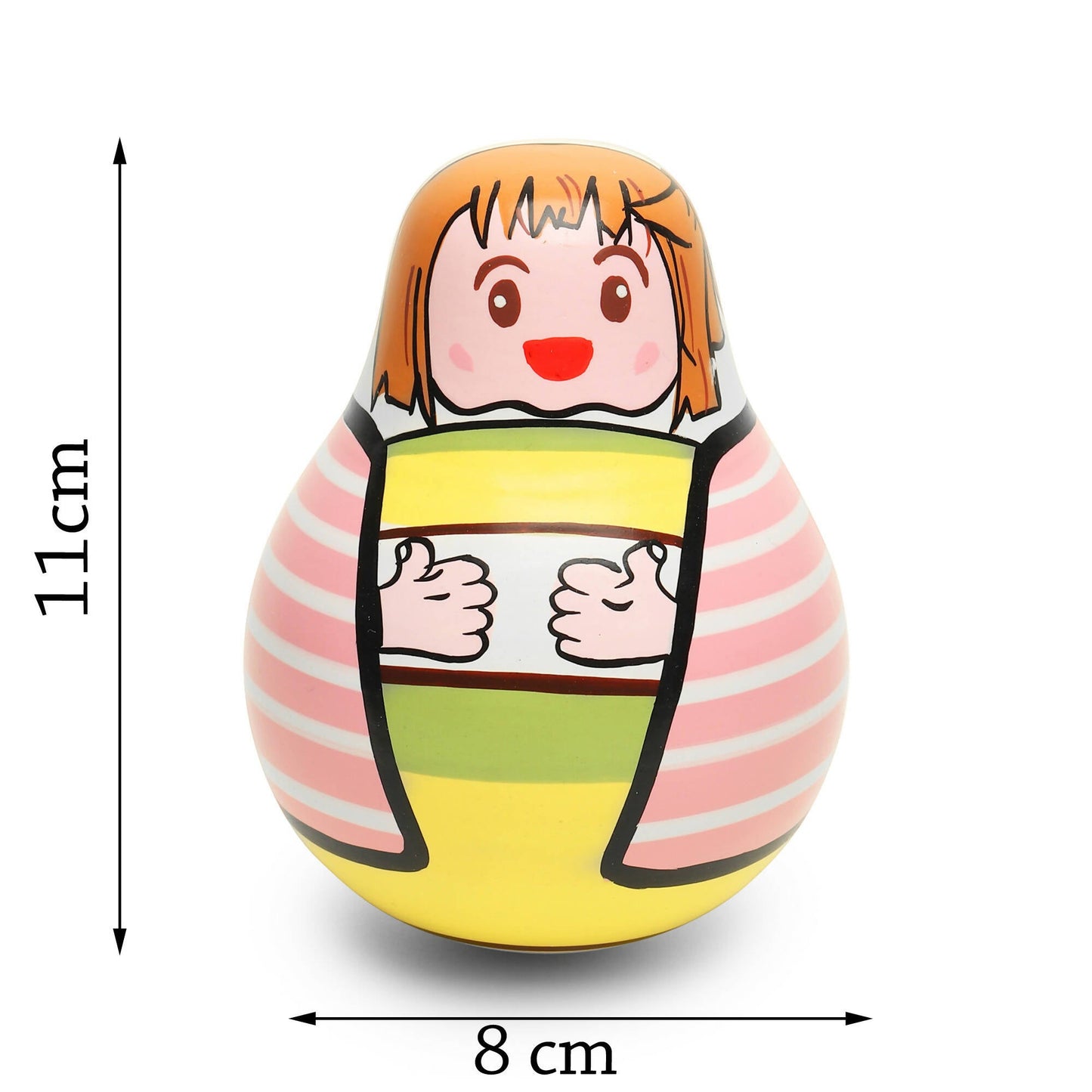 Matoyi Wobbly Doll & Pink Rabbit Pull Along & Maraca Rattle For Kids